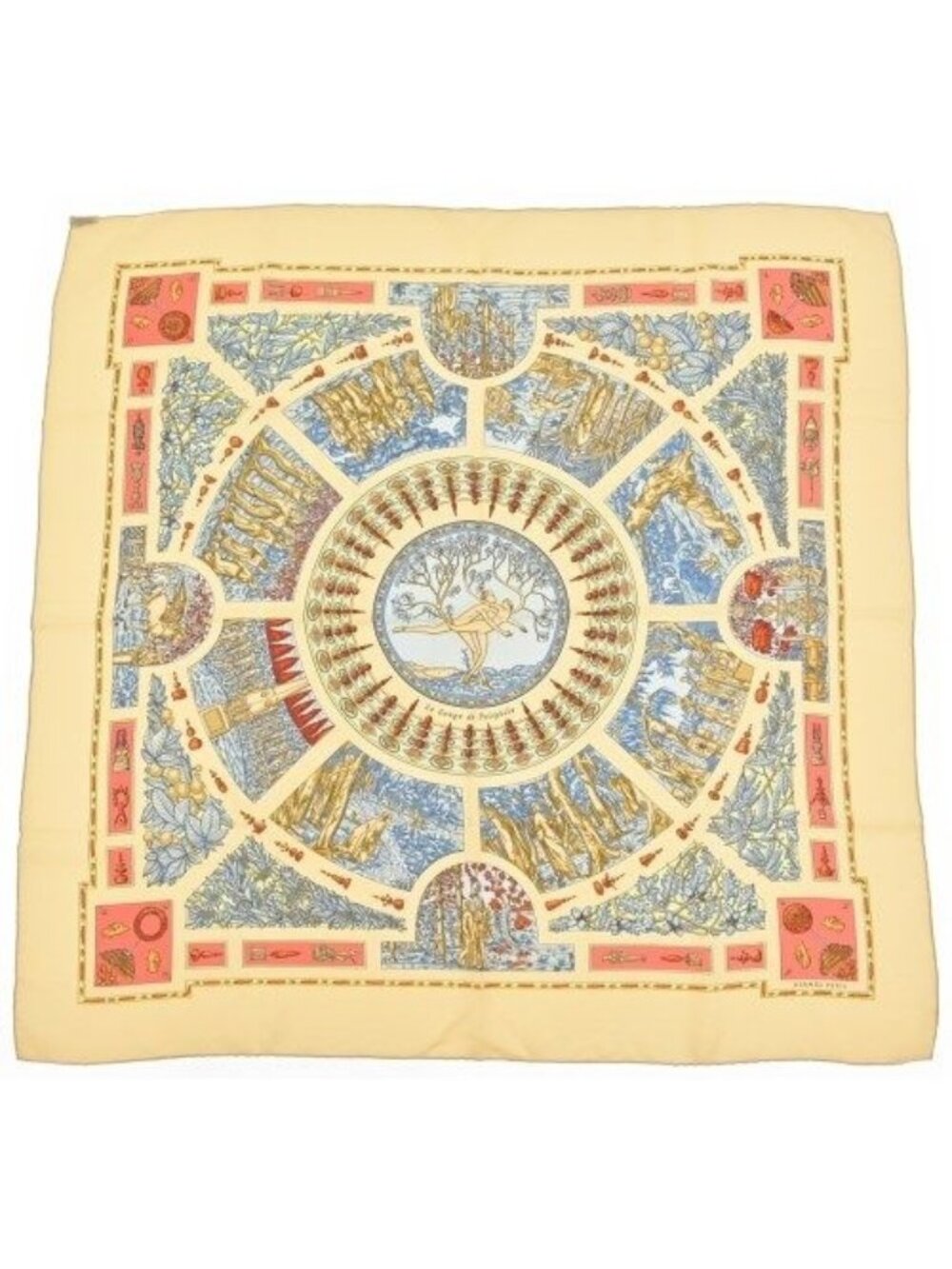 Hermes Bandana Scarf Cream